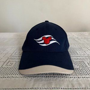 Disney Cruise Line Mickey Mouse adjustable baseball hat navy, beige, white & red